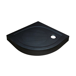 Поддон Elipso pro 90х90х3 см, чёрный матовый, искусственный мрамор, четверть круга, Ravak XA237701010BM Ravak