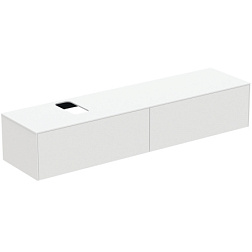 Модуль под раковину Conca 198,7х50,5х37 см, вырез в столешнице под заказ, белый матовый, система push-to-open, Ideal Standard T3986Y1 Ideal Standard