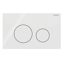 Клавиша смыва Sigma40 круглая, сталь, механическая, белая, Geberit 115.628.SI.1 Geberit