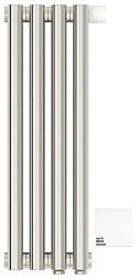 Отопительный дизайн-радиатор Эстет 18х50 см, 4 секции, белый, двухрядный коаксиальный, Сунержа 12-0322-5004 Сунержа
