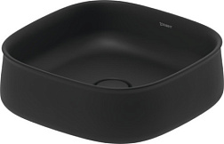 Накладная раковина Zencha 42х42х14 см, актрацит, санфарфор, черный матовый, Duravit 2373421379 Duravit
