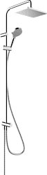 Гарнитур с верхним душем Vernis Shape 26289000 2 режима, 23 см, square, Hansgrohe 26289000 Hansgrohe