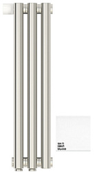 Отопительный дизайн-радиатор Эстет 13,5х50 см, 3 секции, левый, белый, однорядный коаксиальный, Сунержа 12-0320-5003 Сунержа