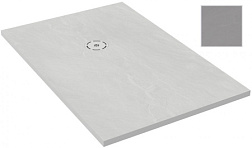 Поддон Singulier 120х80х3 см, серый шелк, матовый, антискользящее покрытие, прямоугольный, Neoroc, Jacob Delafon E67013-MGZ Jacob Delafon