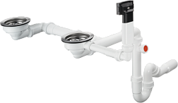 Сифон для мойки D17-10 двойной, Hansgrohe 43928000 Hansgrohe
