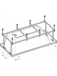 Монтажный комплект для ванны Sureste каркас 150х70 см, ручки, слив-перелив, комплект креплений к стене, фр. панели, Roca ZRU9302779 Roca
