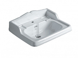 Подвесная раковина Arcade 54х68х17 см, или накладная, санфаянс, с отв. под смеситель, Simas AR824bi*3 Simas