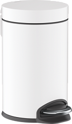 Корзина для мусора AddStoris матовый, с педалью, цвет белый, Hansgrohe 41775700 Hansgrohe