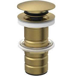 Сливной набор для раковины push to open, золото шлифованное, без перелива, Ideal Standard E1483A2 Ideal Standard