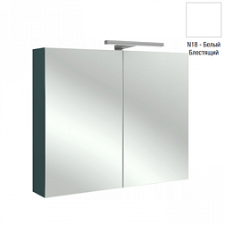 Зеркало 100х65 см, шкаф, белый блестящий, подсветка, с подсветкой, Jacob Delafon EB797RU-N18 Jacob Delafon