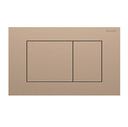 Клавиша смыва Sigma40 красное, матовая, с легкоочищаемым покрытием, прямоуг., сталь, механическая, золото, Geberit 115.629.QB.1 Geberit