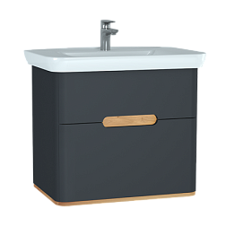 Модуль с раковиной Sento 80 см, матовый антрацит, подвесной монтаж, Vitra 60836 Vitra