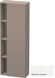 Шкаф-колонна DuraStyle 50х24х140 см, корпус-базальт матовый, фронт-белый глянцевый, правый, подвесной монтаж, Duravit DS1238R2243 Duravit
