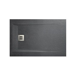 Поддон Rocks 100х80х3 см, антрацит, прямоугольный, stonex, Sanitana SP3013E8320100590 Sanitana