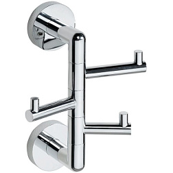 Рожковый полотенцедержатель Stella 13,5 см, тройной, хром, поворотный, Bemeta 166206072 Bemeta