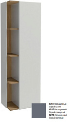 Шкаф-колонна Terrace 50х35х150 см, 3 полки, насыщенный серый матовый, правый, подвесной монтаж, Jacob Delafon EB1179D-M76 Jacob Delafon