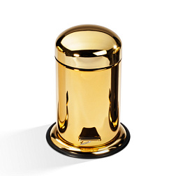 Корзина для мусора Universal лак, с педалью и крышкой, золото, Decor Walther 0608120 Decor Walther