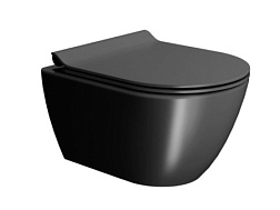 Подвесной унитаз Color-elements 36х50 см, система слива swirlflush®, цвет - ardesia, без крепежа в комплекте, безободковый, без сиденья, GSI 881626 GSI