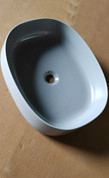 Накладная раковина Jumper 50х40х13 см, санфарфор, серый матовый, White Ceramic W0717FM White Ceramic