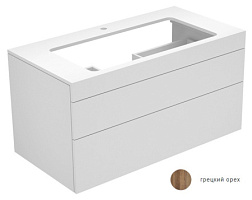 Модуль под раковину Edition 400 105х53,5х54,6 см, грецкий орех, для раковины 80см, с отв. под смес, система push-to-open, Keuco 31582680100 Keuco