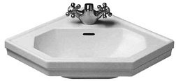 Подвесная раковина 1930 Series 59,5х45х19,5 см, санфарфор, угловая, Duravit 0793420000 Duravit
