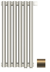 Отопительный дизайн-радиатор Эстет 27х50 см, 6 секций, матовое золото, двухрядный глухой, Сунержа 032-0312-5006 Сунержа
