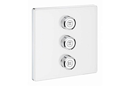 Лицевая часть встраиваемого вентиля Grohtherm SmartControl из акрилового стекла в цвете белая луна, Grohe 29158LS0 Grohe