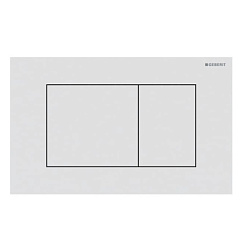 Клавиша смыва Sigma40 матовая, с легкоочищаемым покрытием, прямоуг., сталь, механическая, белая, Geberit 115.629.FW.1 Geberit