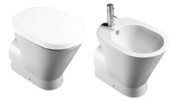 Комплект унитаза с биде Versocomfort 37х58 см, напольные, без крышки, без сиденья, Catalano 1VAHE00+1BIHE00 Catalano