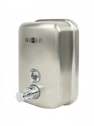 Настенный дозатор Inox матовый, вертикальный, 600 мл, хром, с держателем, Nofer 03001.06.S Nofer