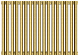 Отопительный дизайн-радиатор Эстет 76,5х50 см, 17 секций, двухрядный коаксиальный, состаренная латунь, Сунержа 051-0332-5017 Сунержа