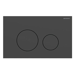Клавиша смыва Sigma40 матовая, с легкоочищаемым покрытием, круг, сталь, механическая, черная, Geberit 115.628.14.1 Geberit