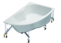 Акриловая ванна Micromega Duo 150х100 см, правосторонняя, с каркасом и панелью, асимметричная, Jacob Delafon E60220-00 Jacob Delafon