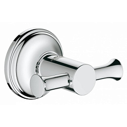 Крючок Essentials Authentic двойной, хром, Grohe 40656001 Grohe