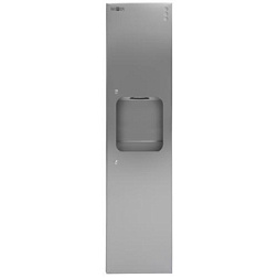 Дозатор бумажных полотенец встраиваемая установка - шкаф с  контейнером для мусора, цвет стальной, Nofer 12020.P.S Nofer