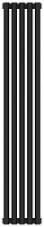 Отопительный дизайн-радиатор Эстет 22,5х120 см, 5 секций, двухрядный глухой, темный титан муар, Сунержа 15-0302-1205 Сунержа
